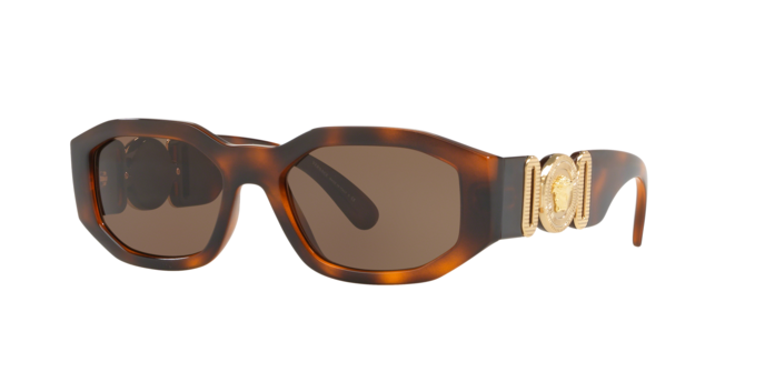 Versace Medusa Biggie VE4361 Brązowe Prostokątne Okulary Przeciwsłoneczne Unisex WL