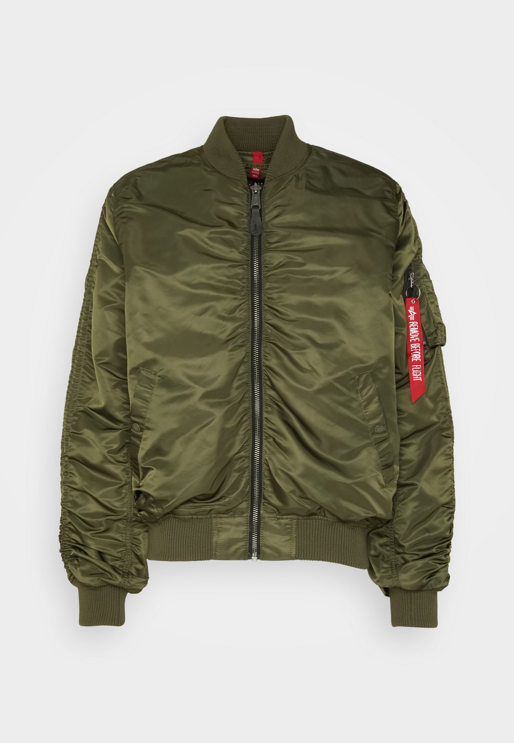 Alpha Industries Puckered Dark Olive Kurtka Bomberka Oversize Męska JZ