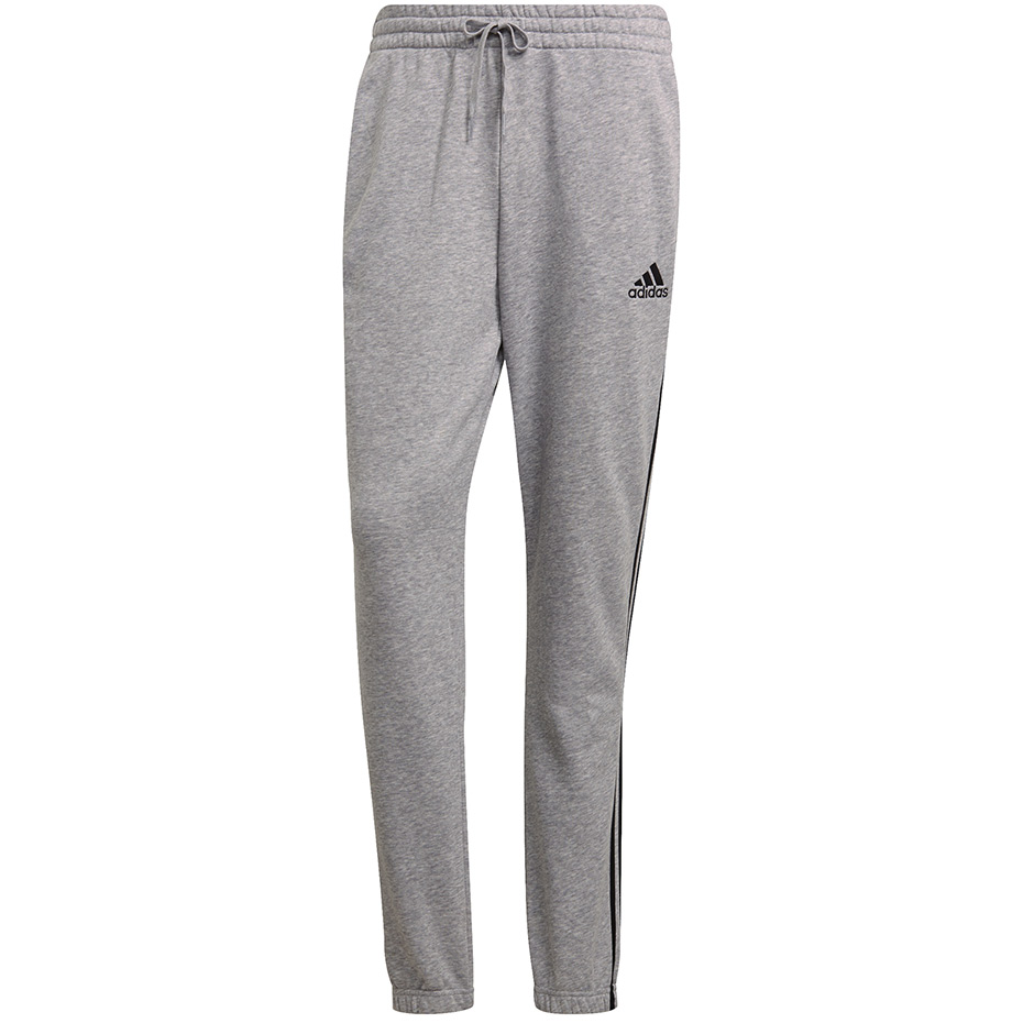 adidas Originals Spodnie męskie dresowe szare Essentials Tapered Elastic 3 Stripes GK9001