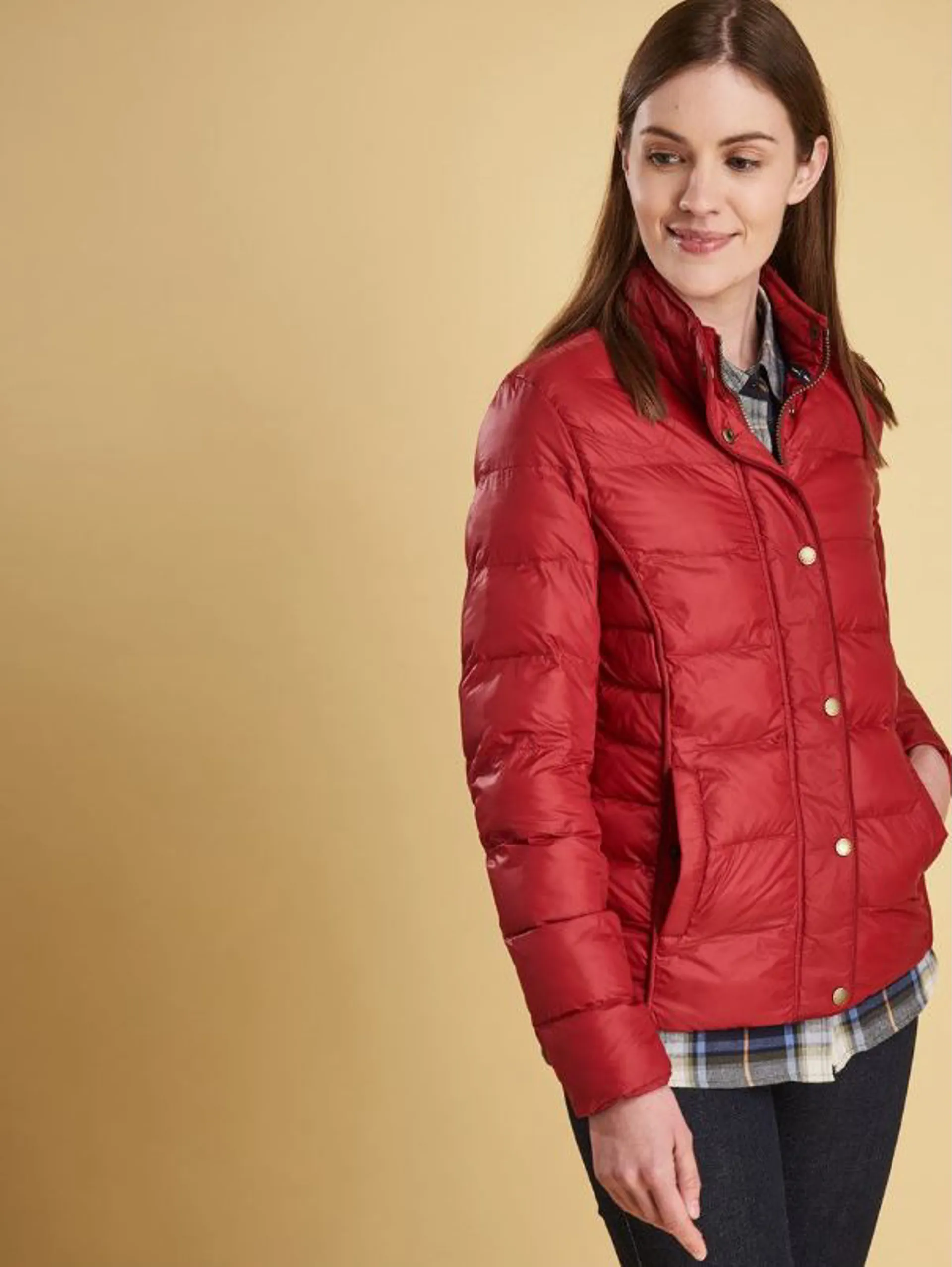 Barbour Gondola Quilt Damska Czerwona Kurtka