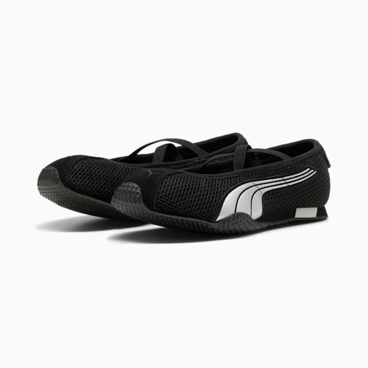 Puma H-Street Ballet "Black Silver" Czarne Baleriny Sneakersy Buty Sportowe Damskie 407820-03