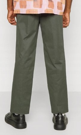 Paul Smith PLEATED TROUSERS Zielone Spodnie Materiałowe Męskie WJZ