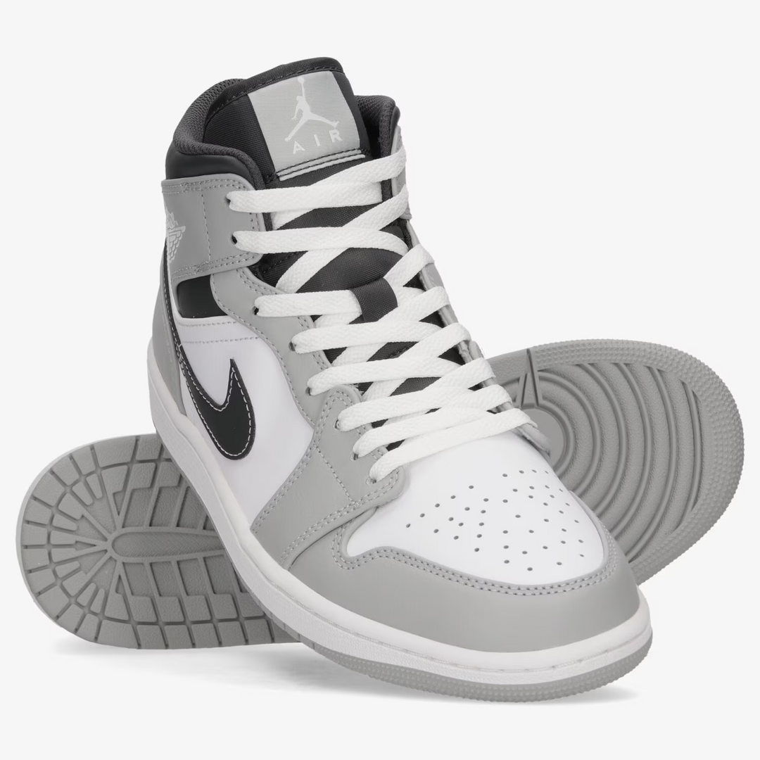 Air Jordan 1 Mid "Grey" Szare Buty Sportowe Męskie Sneakersy 554724-078